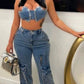 TAJ DENIM POCKET PANTS - Chic by Taj
