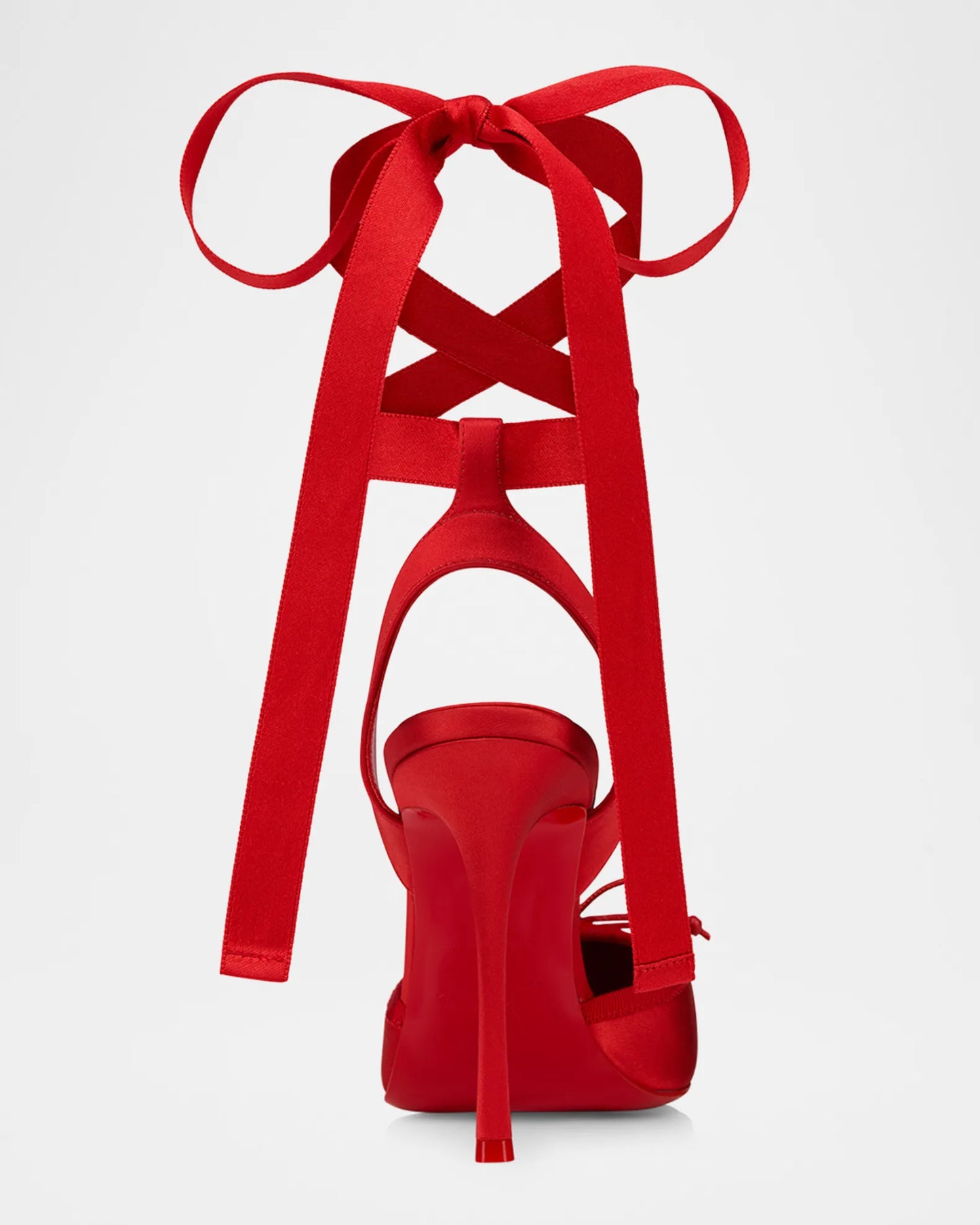 Silk Ankle-Tie Ballerina Pumps