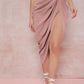 TAJ Thigh High Waist Midi Ruched Skirt - Chic by Taj