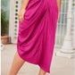 TAJ Thigh High Waist Midi Ruched Skirt - Chic by Taj