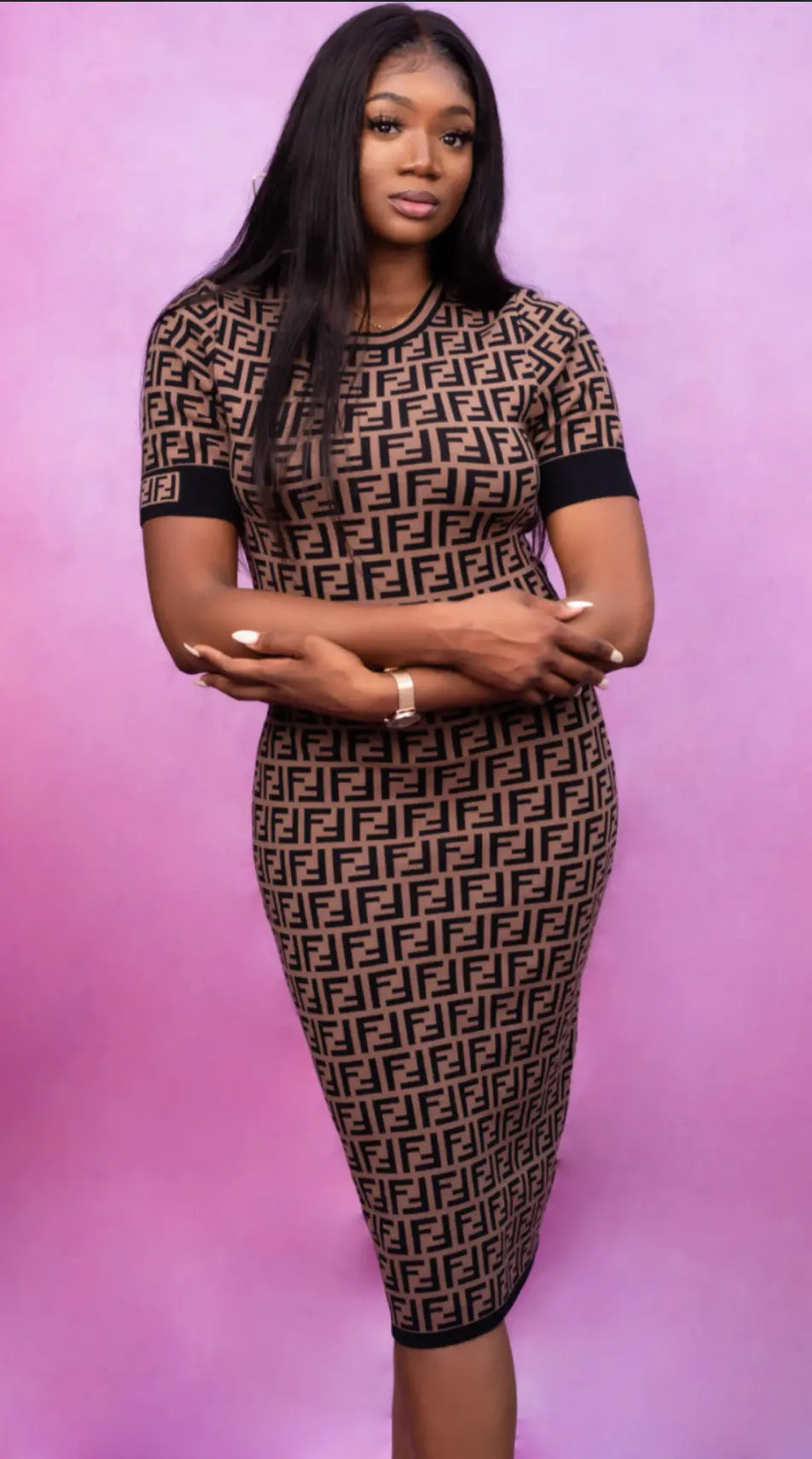 TAJ FF MAXI DRESS.                           ( SHIP IN 2-3 DAYS ) EXPRESS SHIPPING AVAILABLE - Chic by Taj