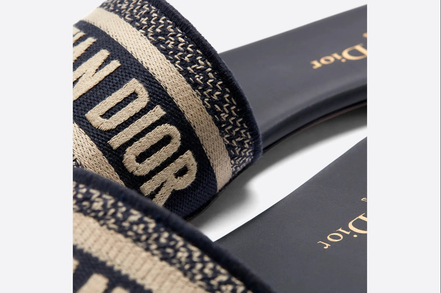 TAJ D  Embroidered Cotton SLIDES - Chic by Taj