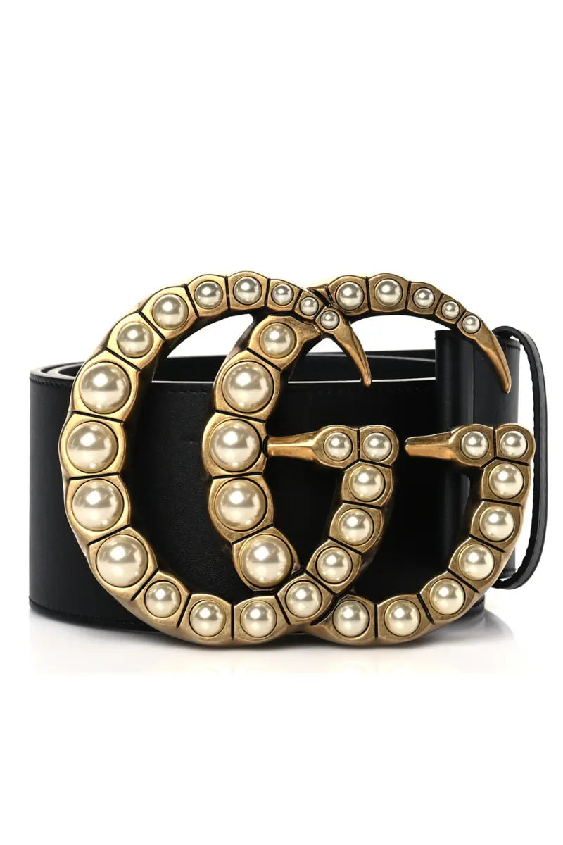 Taj Pearl Double G Wide Belt - Chic by Taj