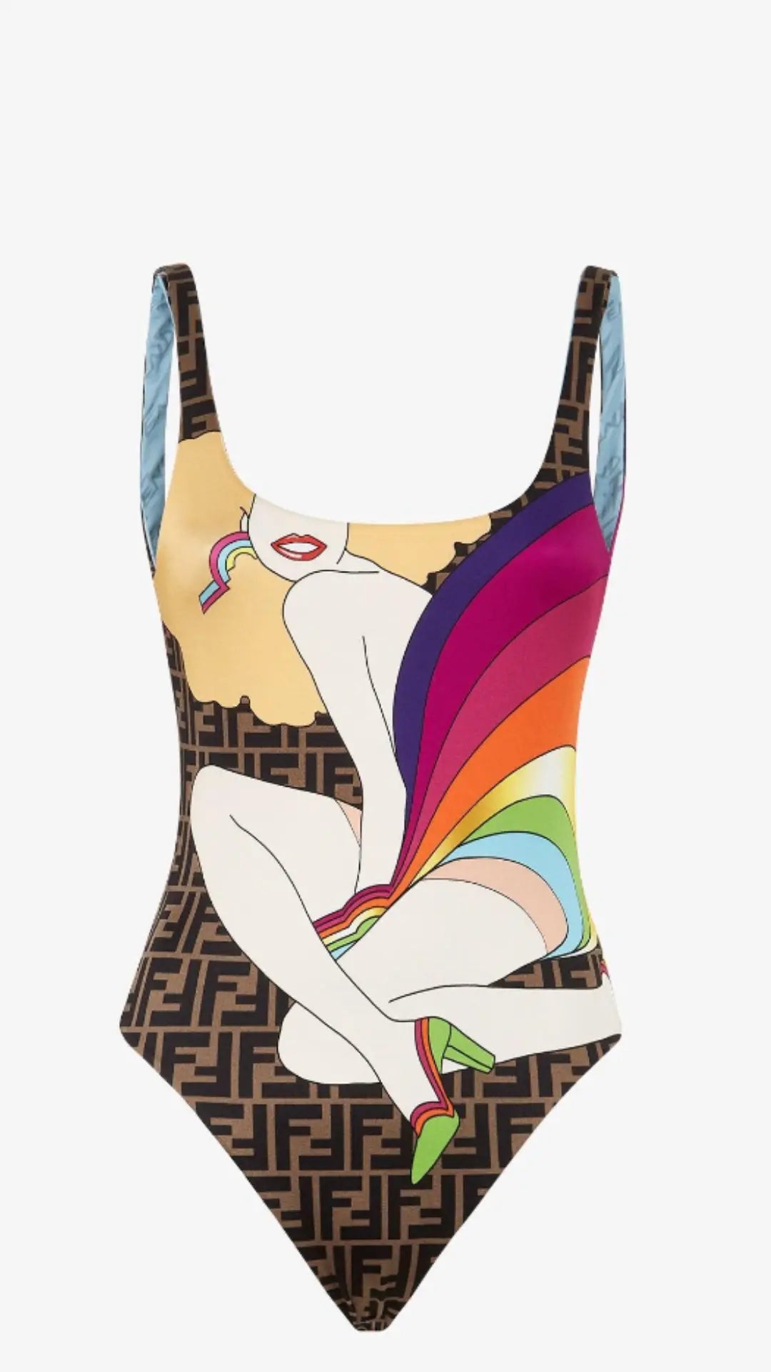 TAJ MULTICOLOR SWIMSUIT.     ( SHIP NEXT DAY ) - Chic by Taj