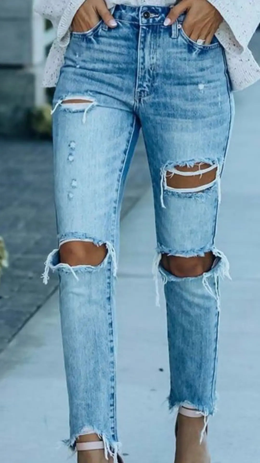 Taj Distress Jeans - Chic by Taj